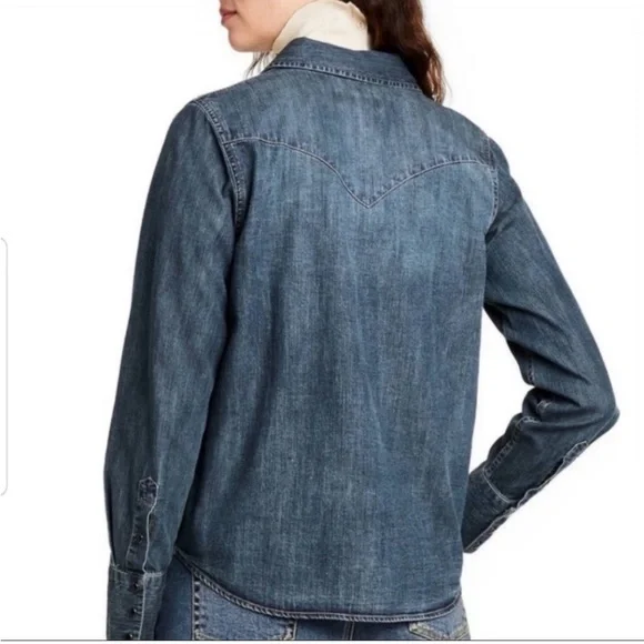“Nili Lotan for Target” denim shirt; size XXS; NWOT - Picture 3 of 8